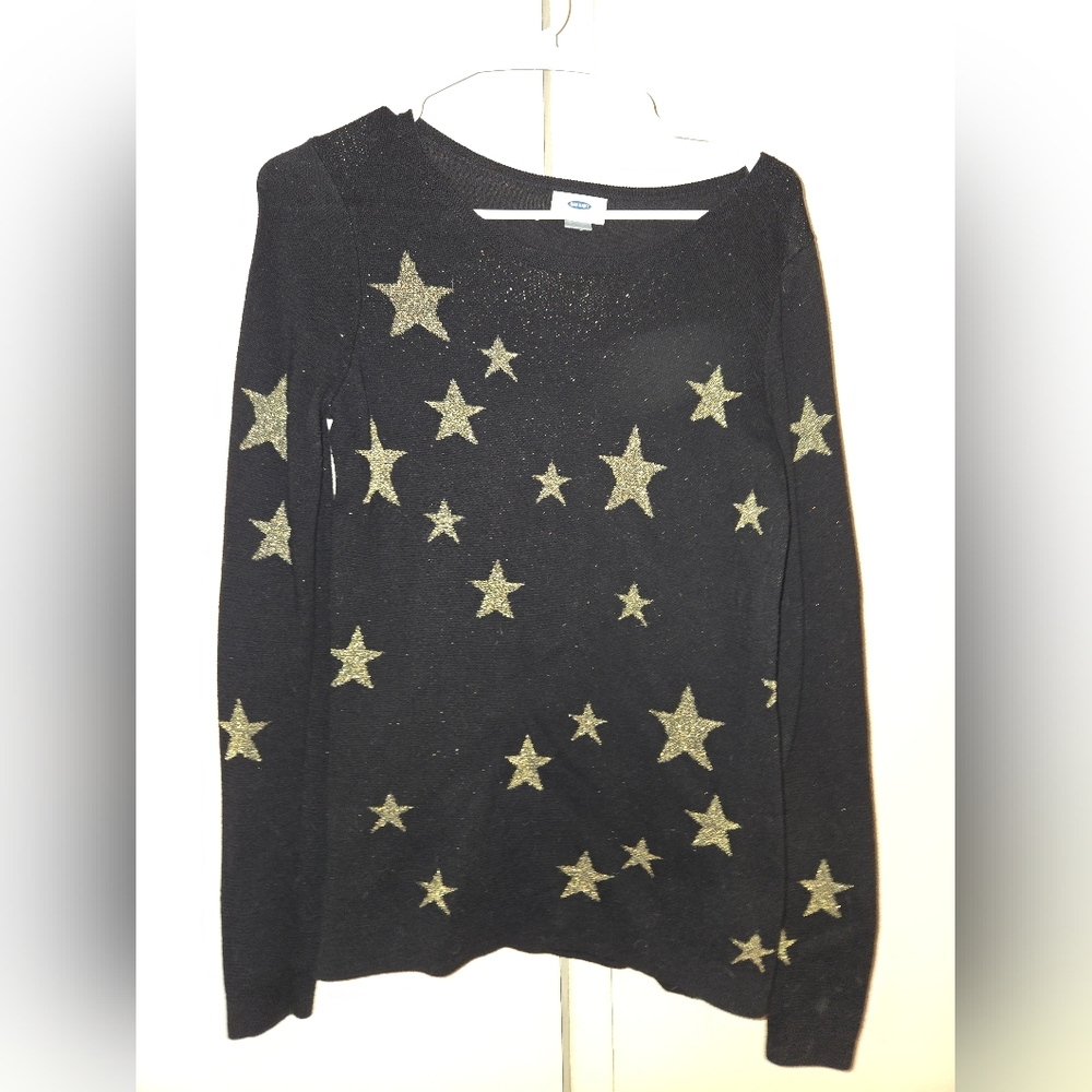 Black Star Pattern Sweater